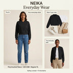 NEIKA Women's Printed Fleece Bomber Jacket, 240 GSM