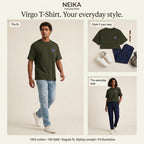 NEIKA Virgo Zodiac Unisex Cotton T-Shirt, 180 GSM Regular Fit
