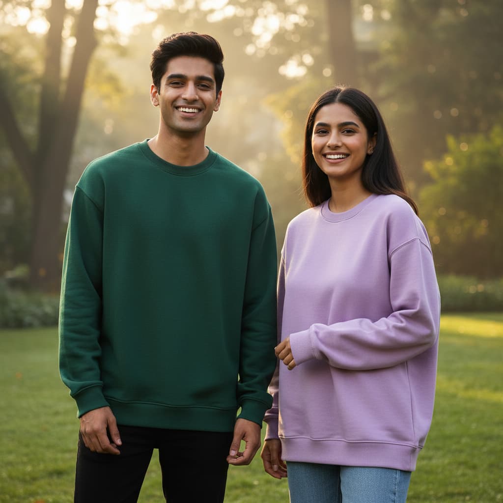 ELAN COTTS Oversized Sweatshirt – 400 GSM Cotton-Poly | Dropped Shoulders Thick & Soft All-Day Comfort