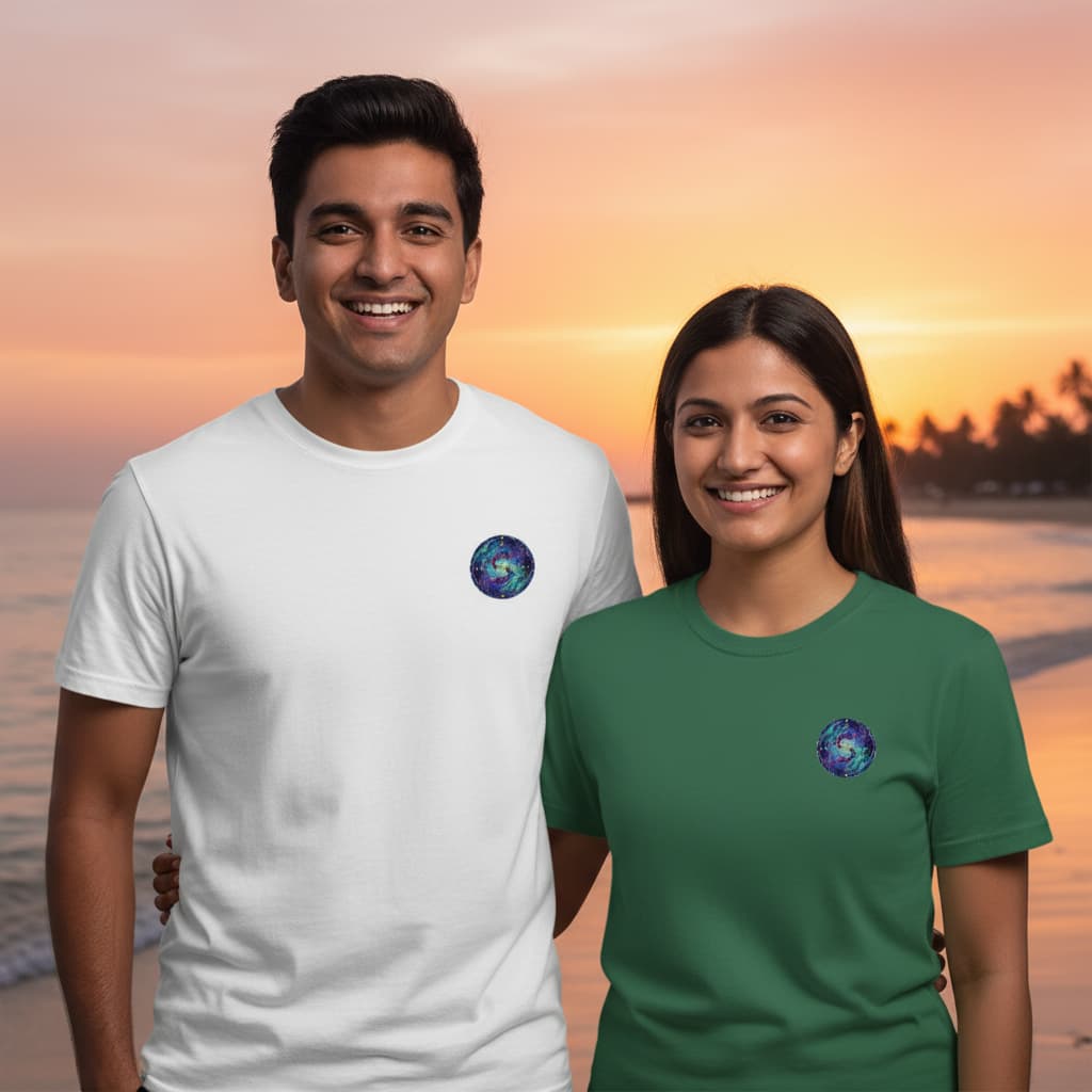 ELAN COTTS Pisces Zodiac Men & Women's Roundneck T-Shirt – 100% Cotton | 180 GSM Classic Crew Tee