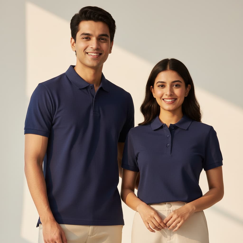 ELAN COTTS Men & Women's Polo T-Shirt – 100% Cotton | 220 GSM Airtex Cool & Classy Regular Fit