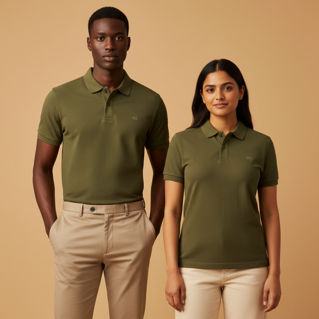 ELAN COTTS Premium Cotton Polo T-Shirt – Regular Fit | 220 GSM Airtex Cool & Classic