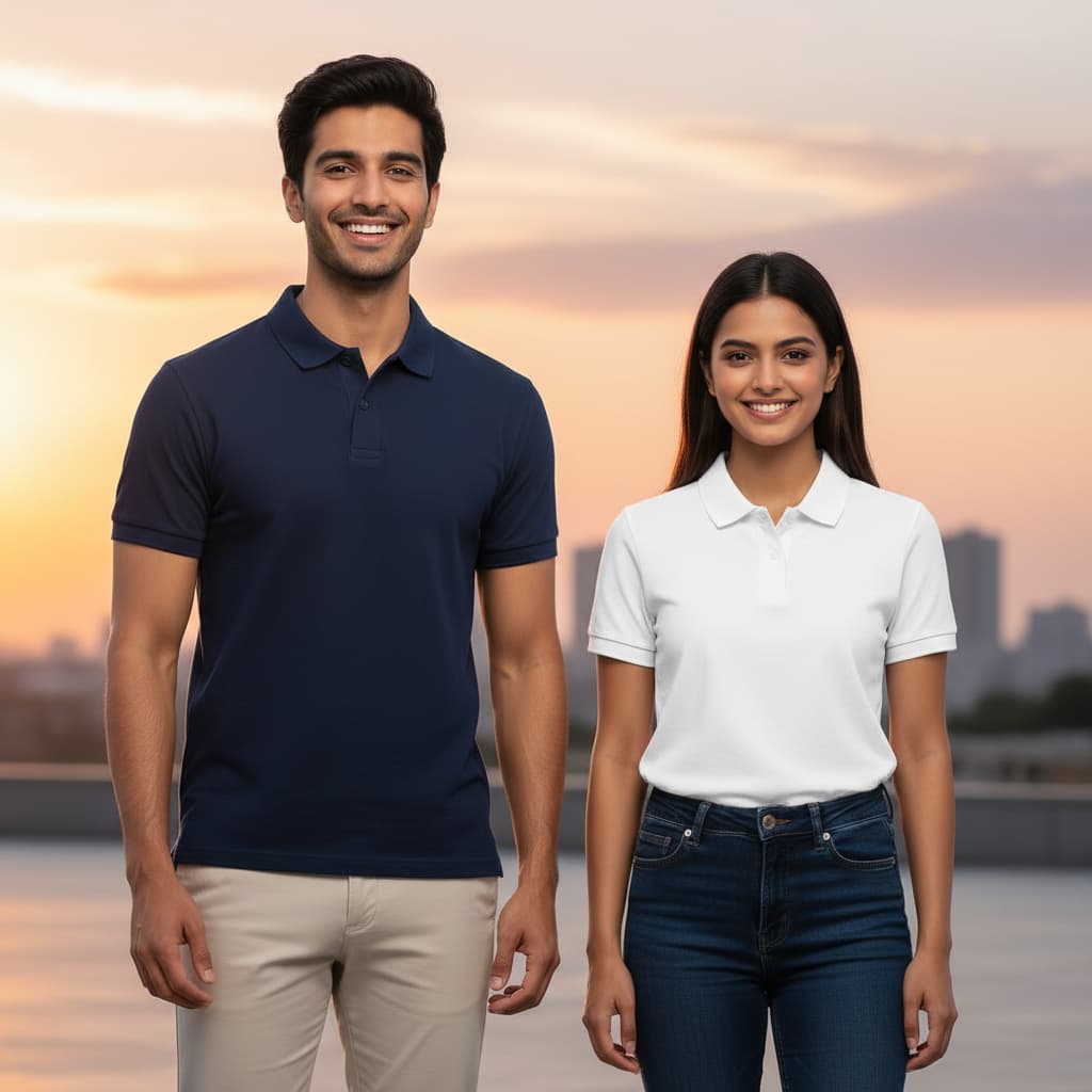 ELAN COTTS Men & Women's Polo T-Shirt – 100% Cotton | 220 GSM Airtex Cool & Classy Regular Fit
