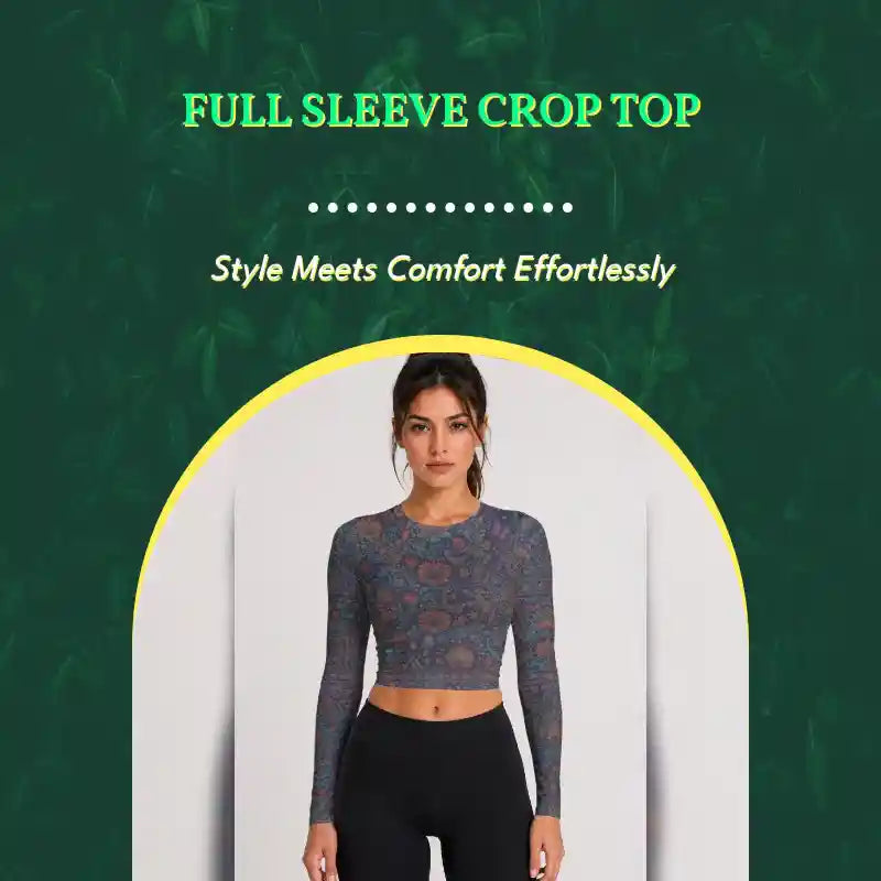 Full Sleeve Crop top by@Outfy