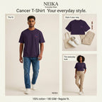 NEIKA Cancer Zodiac Unisex Cotton T-Shirt, 180 GSM Regular Fit