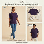 NEIKA Sagittarius Zodiac Unisex Cotton T-Shirt, 180 GSM Regular Fit