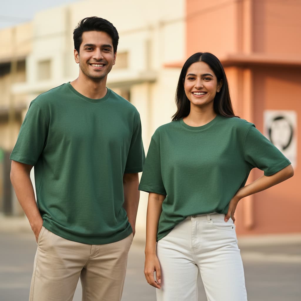ELAN COTTS Men & Women's Terry Oversized T-Shirt – 260 GSM Cotton-Poly | Drop Shoulder Relaxed Fit