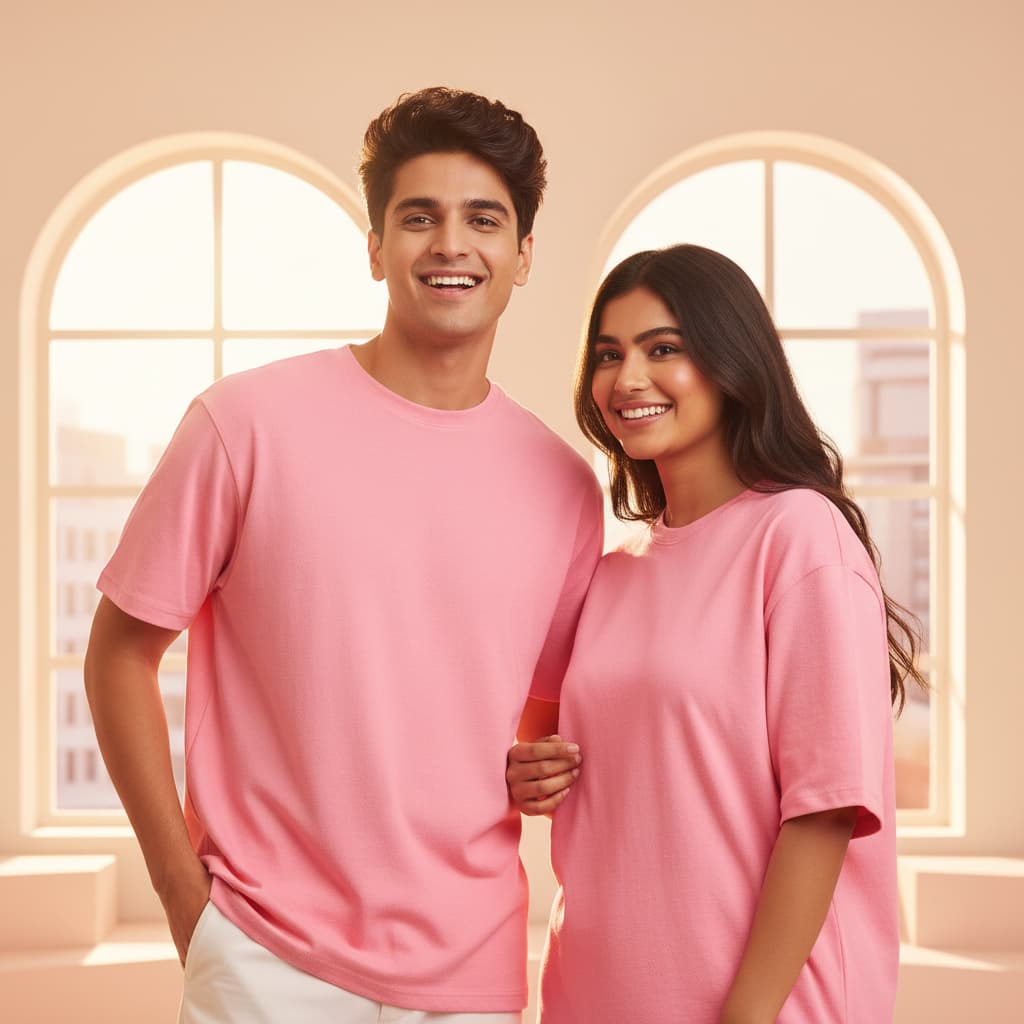 ELAN COTTS Men & Women's Terry Oversized T-Shirt – 260 GSM Cotton-Poly | Drop Shoulder Relaxed Fit