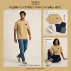 NEIKA Sagittarius Zodiac Unisex Cotton T-Shirt, 180 GSM Regular Fit