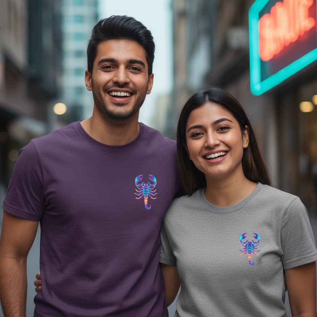 ELAN COTTS Scorpio Zodiac Men & Women's Roundneck T-Shirt – 100% Cotton | 180 GSM Classic Crew Tee