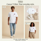 NEIKA Cancer Zodiac Unisex Cotton T-Shirt, 180 GSM Regular Fit