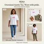 NEIKA Women's Auntie Oversized Cotton T-Shirt, 240 GSM