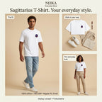 NEIKA Sagittarius Zodiac Unisex Cotton T-Shirt, 180 GSM Regular Fit