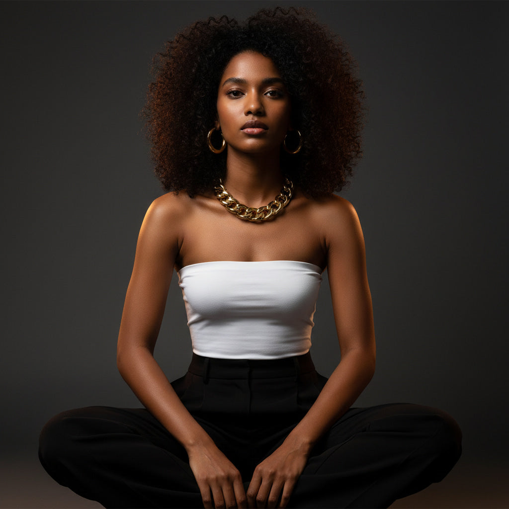 ELAN COTTS Women's Tube Top – Skin-Fit Stretch | Sleek & Stylish Everyday Wear