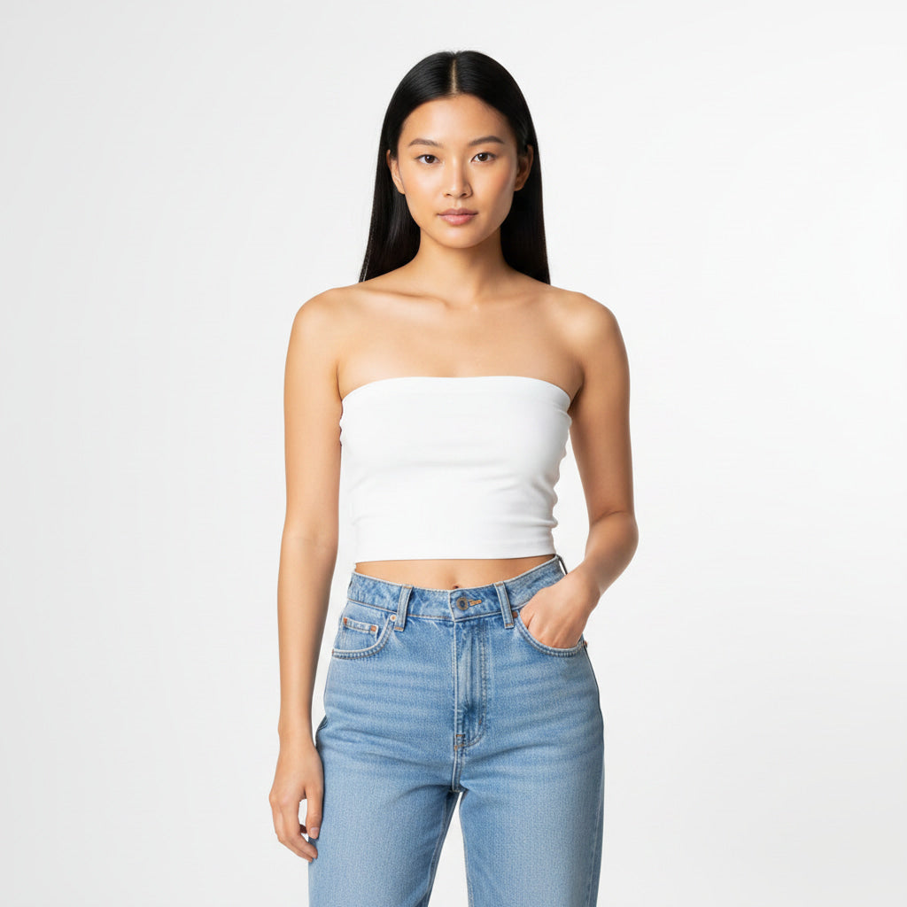 ELAN COTTS Women's Tube Top – Skin-Fit Stretch | Sleek & Stylish Everyday Wear